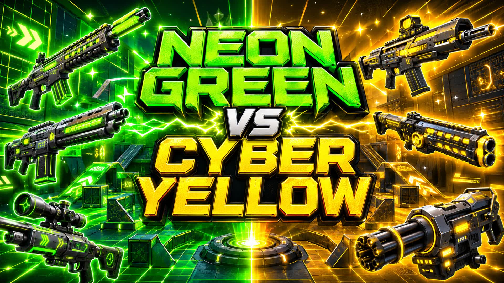 ネオングリーン vs サイバーイエロー 🟢🟡
