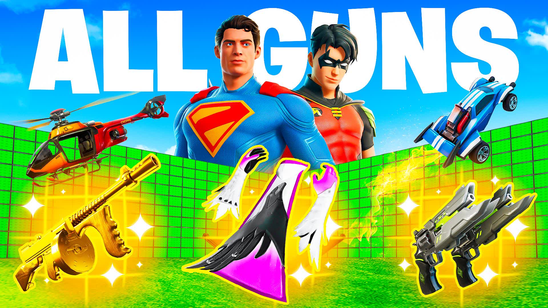 SUPER ALL WEAPONS & CARS 1V1⭐كل الاسلحة