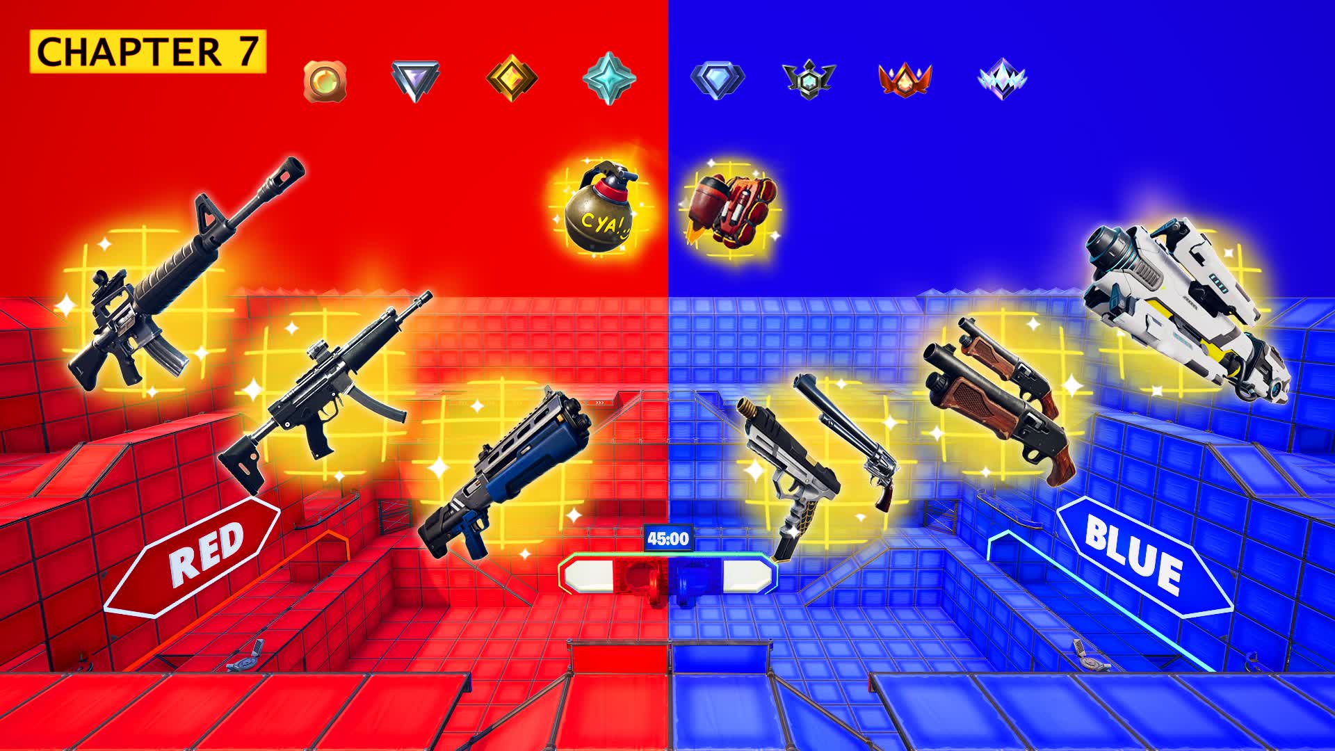 RED VS BLUE 🔴🔵 - ⭐ALL WEAPONS + TMNT