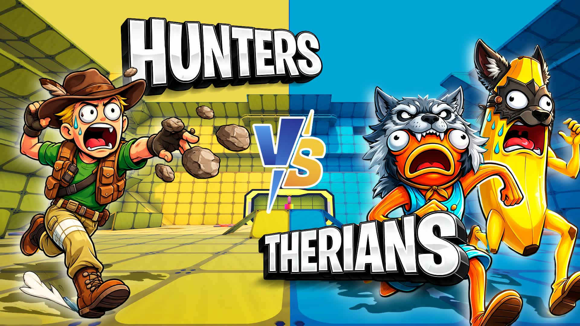 ハンターズ VS テリアン 🔥 TDM PvP 🌕🔵