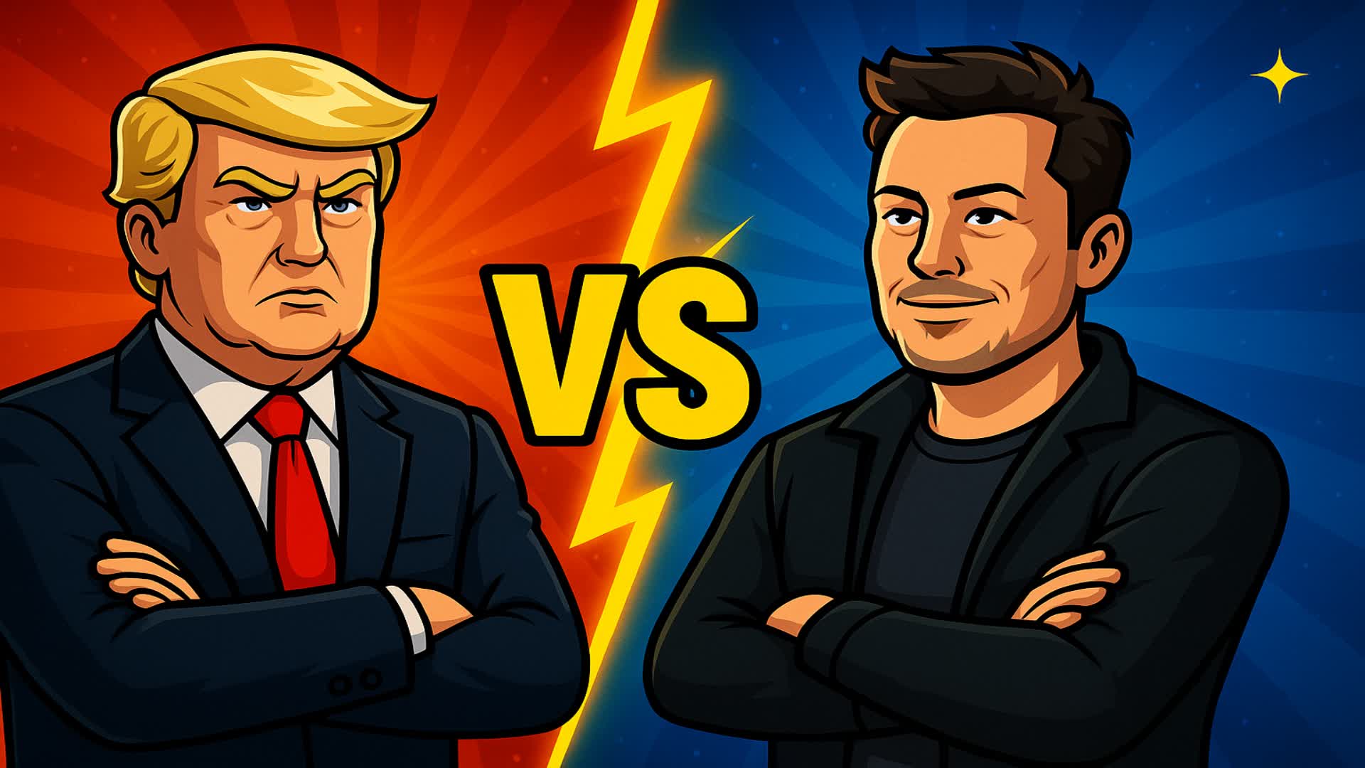 TRUMP VS MUSK 🔴 RED VS BLUE 🔵