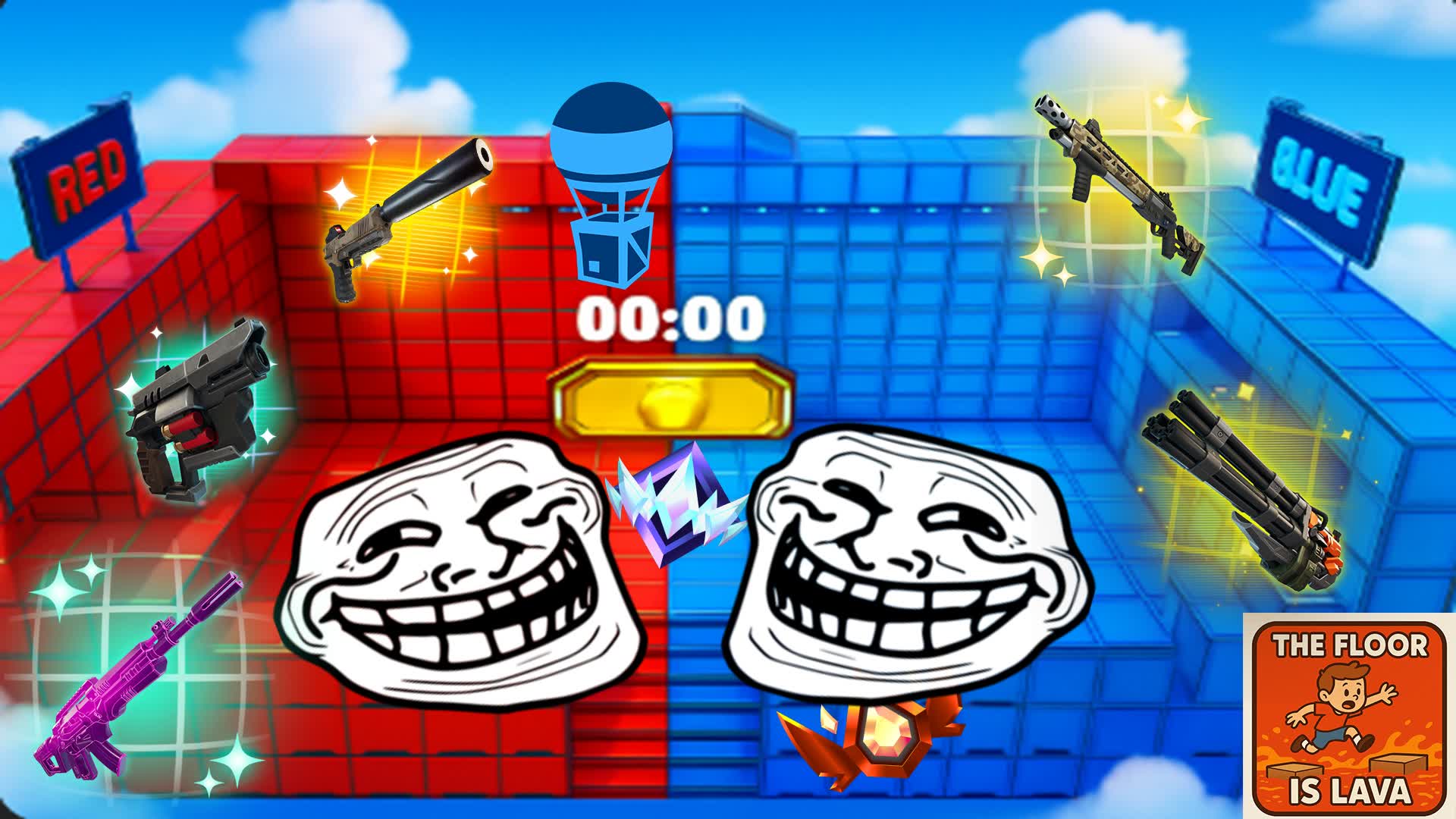 TROLL RED VS BLUE RANKED 🤡🔴🔵