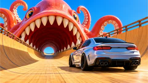 🏎️ CRAZY CAR RAMP FLYING 🚀