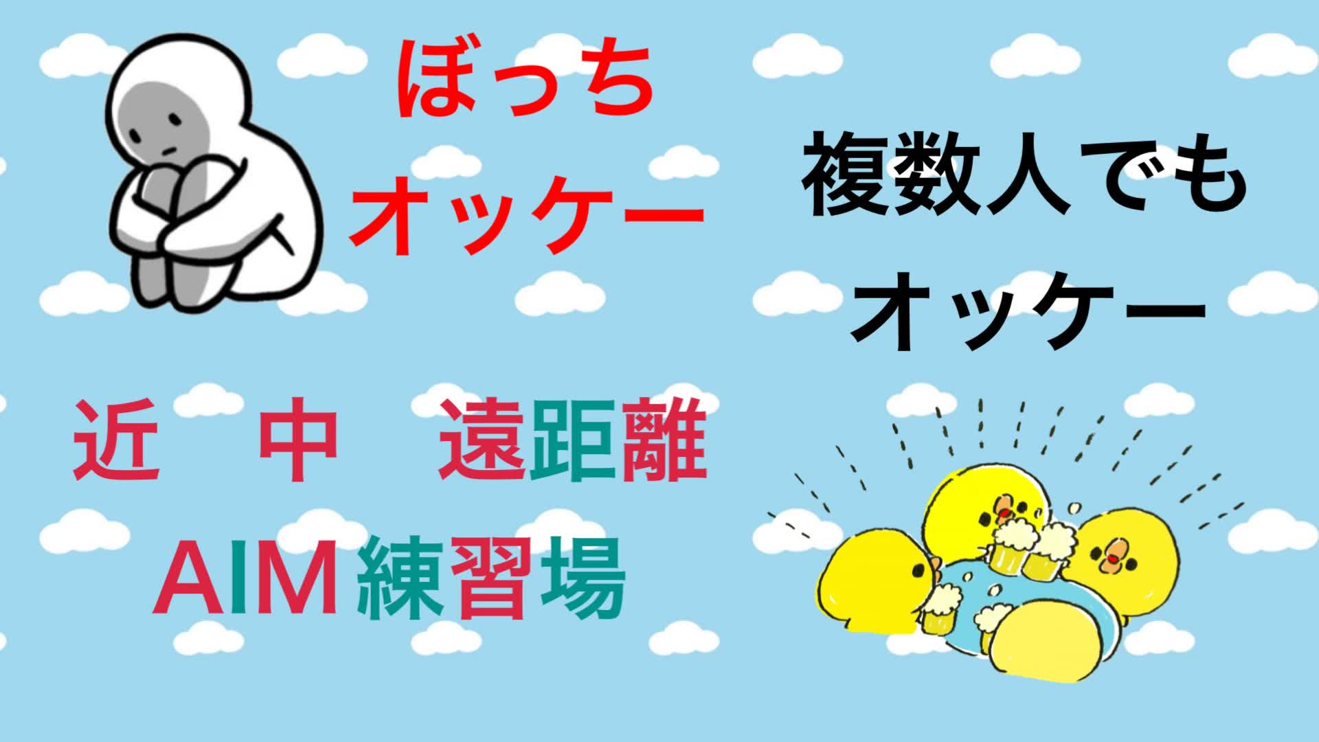 近、中、遠距離　AIM練習