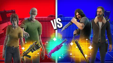 🧟 ZOMBIES VS SURVIVORS RED VS BLUE 🔴🔵