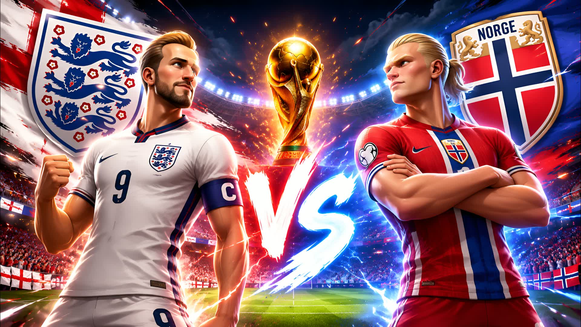 ENGLAND vs NORWAY 🌎⚽️ HAALAND vs KANE