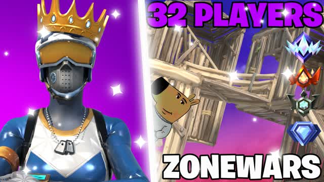 32 PLAYERS ZONEWARS RANKED🏆[MERO_KIN]