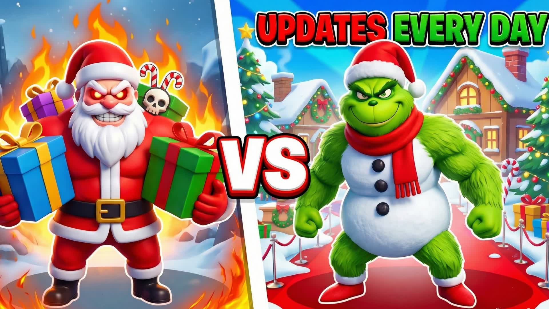 SANTA VS GRINCH 🏆RED VS BLUE🔴🔵