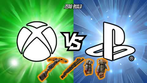 XBOX VS PLAYSTATION 🟢🔵 ZERO BUILD 🎇