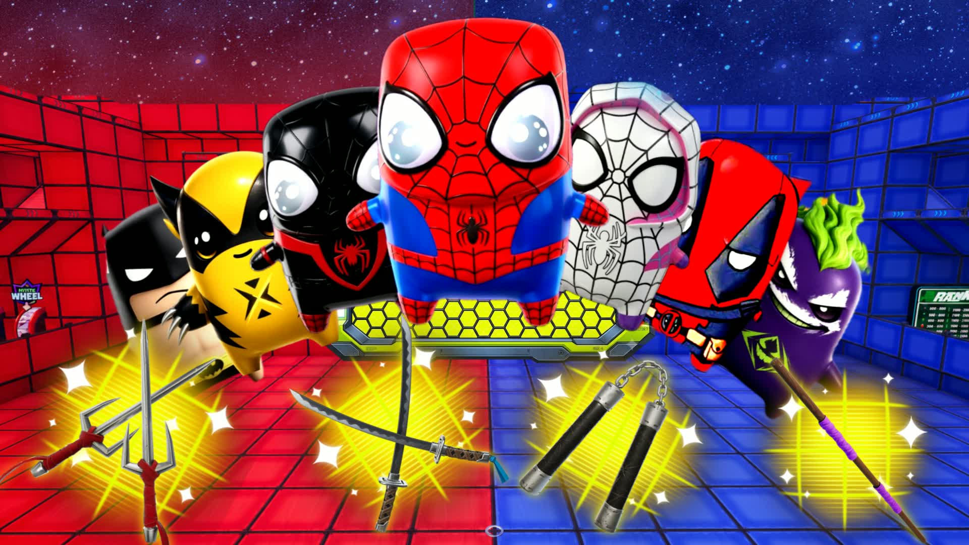 TMNT SPIDER RED VS BLUE