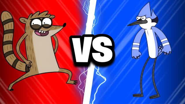 RIGBY VS MORDECAI 🔴🔵