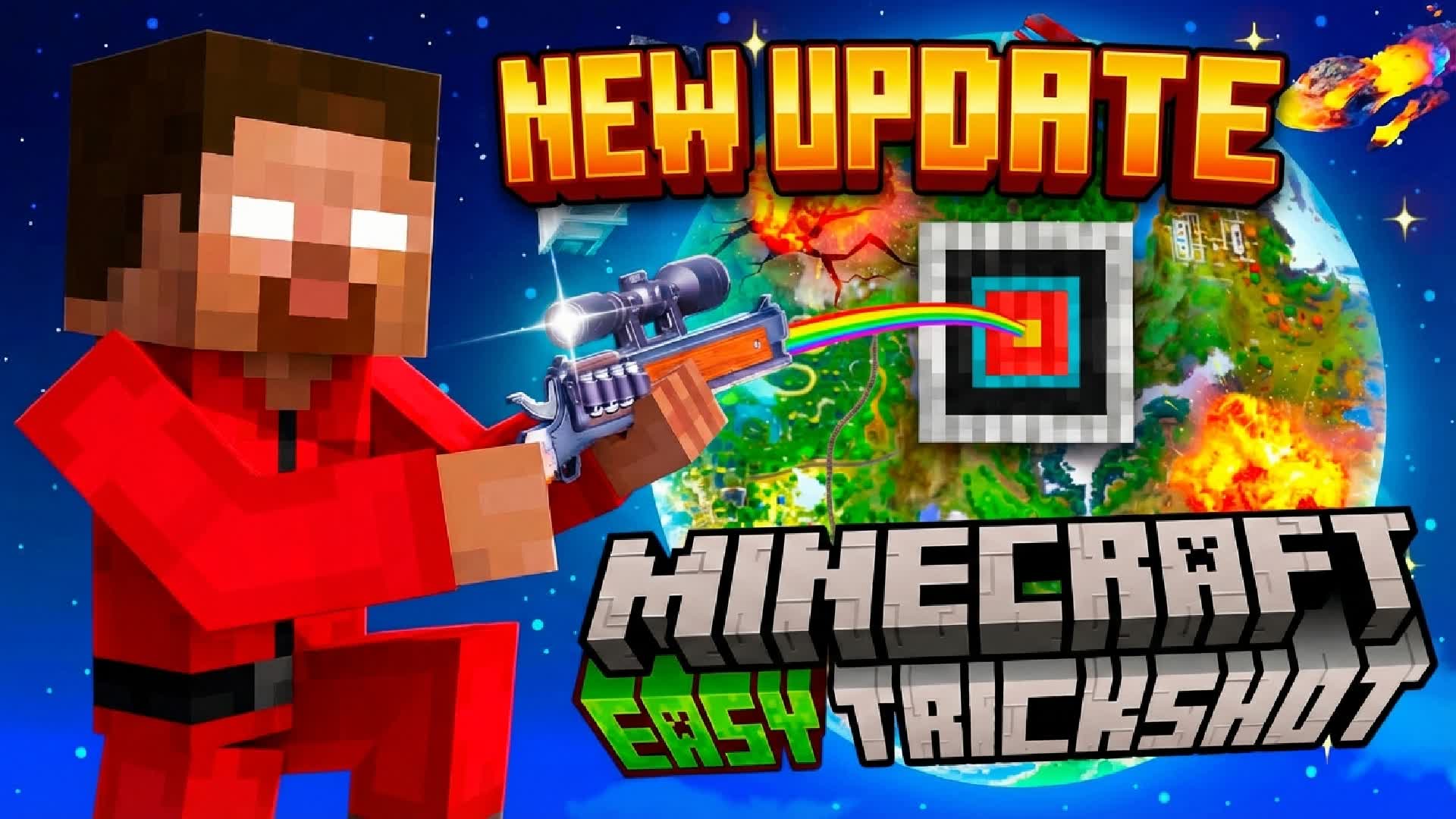 🟩 MINECRAFT EASY TRICKSHOT 🟩NEW UPDATE