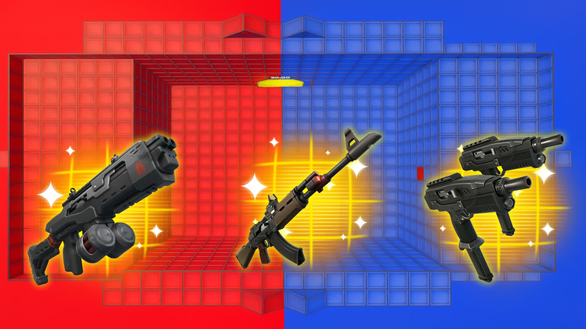 1v1v1 RED VS BLUE - fortnite