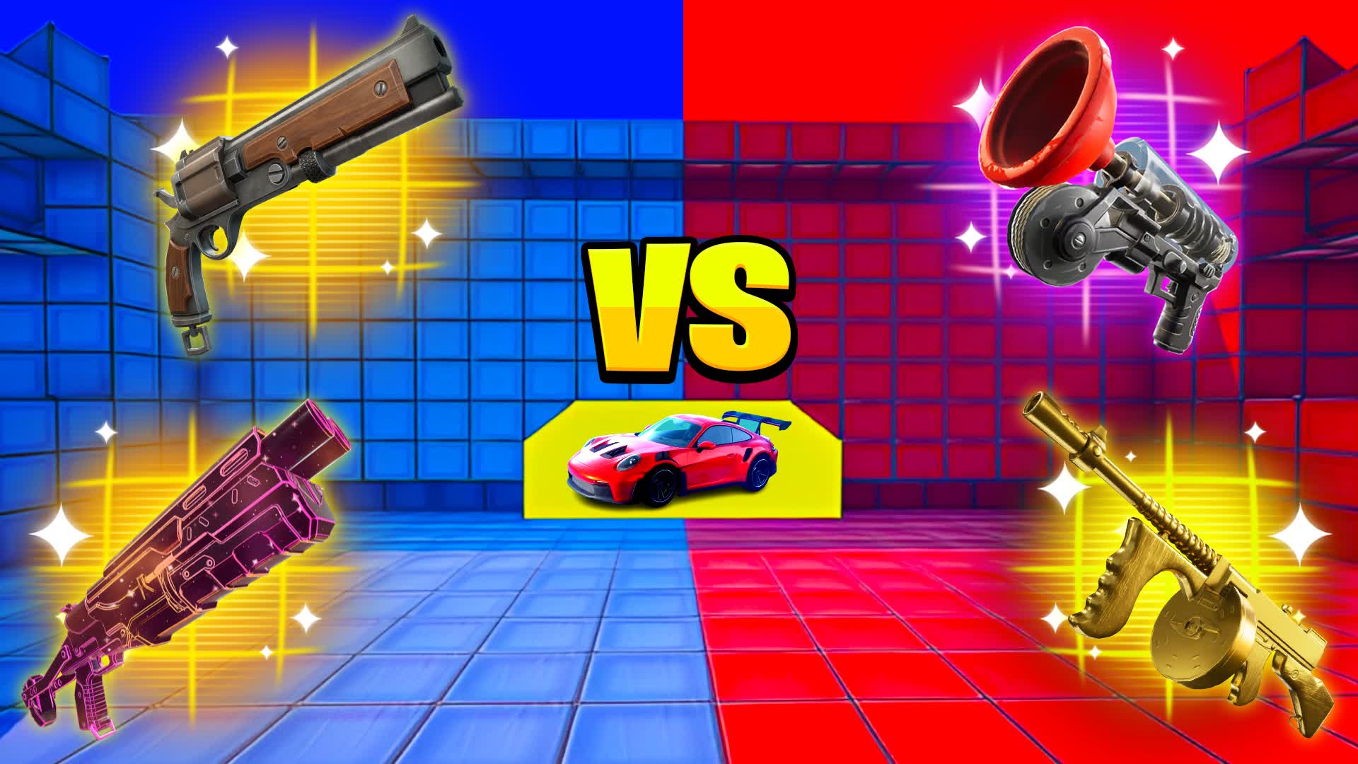最強 RED VS BLUEマップ🔥【りあん】PVP, CARS, GUNS