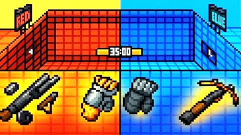 Pixelated Red Vs Blue 🔴🔵