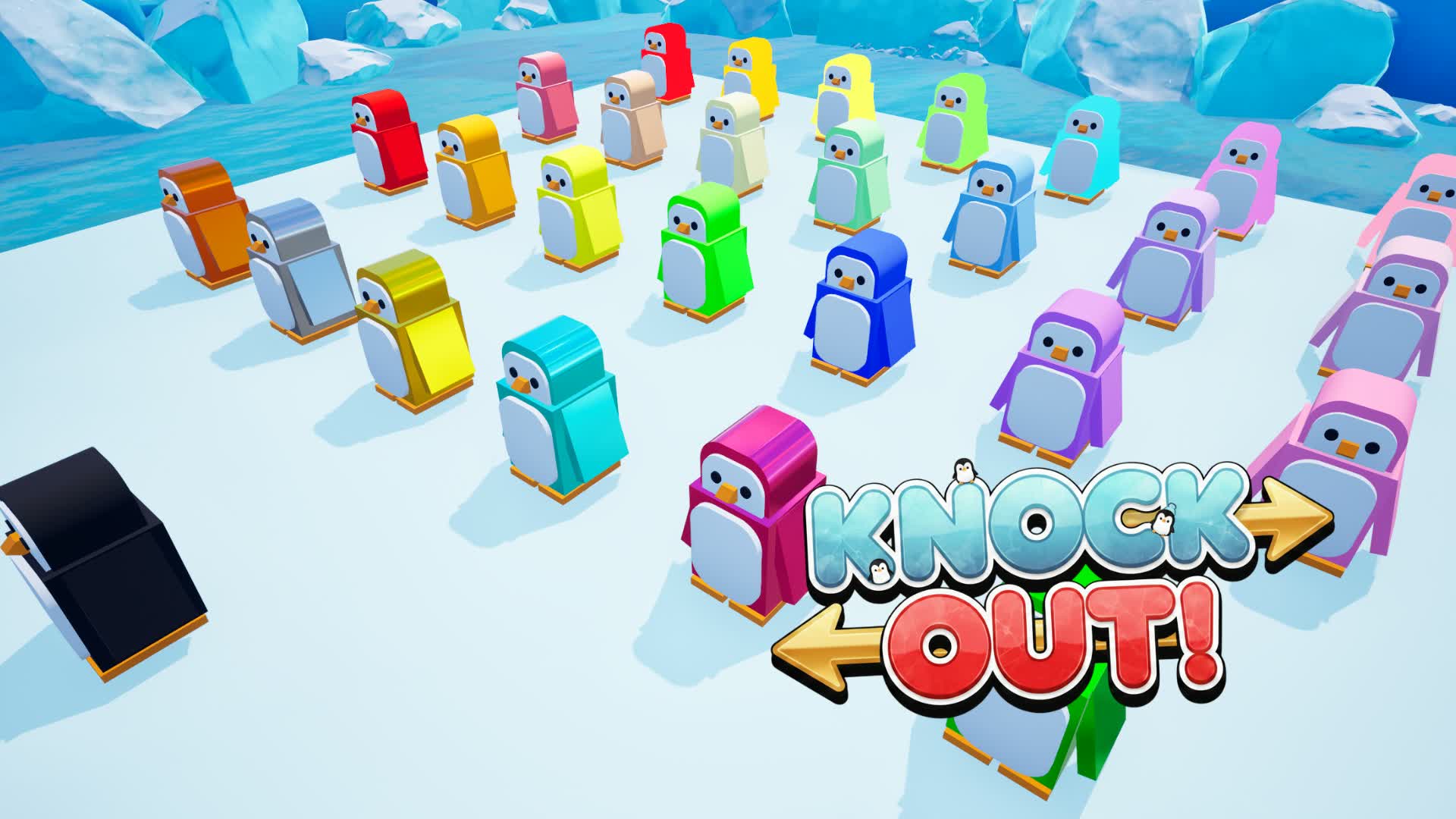 SLIDE & KNOCKOUT! 🐧 [PHYSICS PARTY FUN]