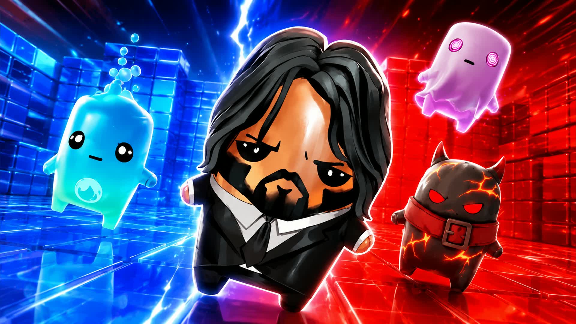 BLUE VS RED FIRE PEAK 🔵🔴