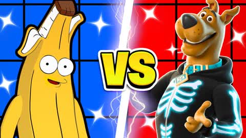 BANANA VS SCOOBY-DOO - RED VS BLUE 🔴🔵