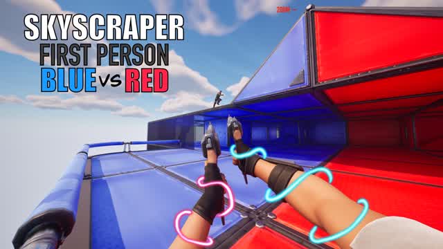 🔵SKYSCRAPER FIRST PERSON BLUE VS RED🔴