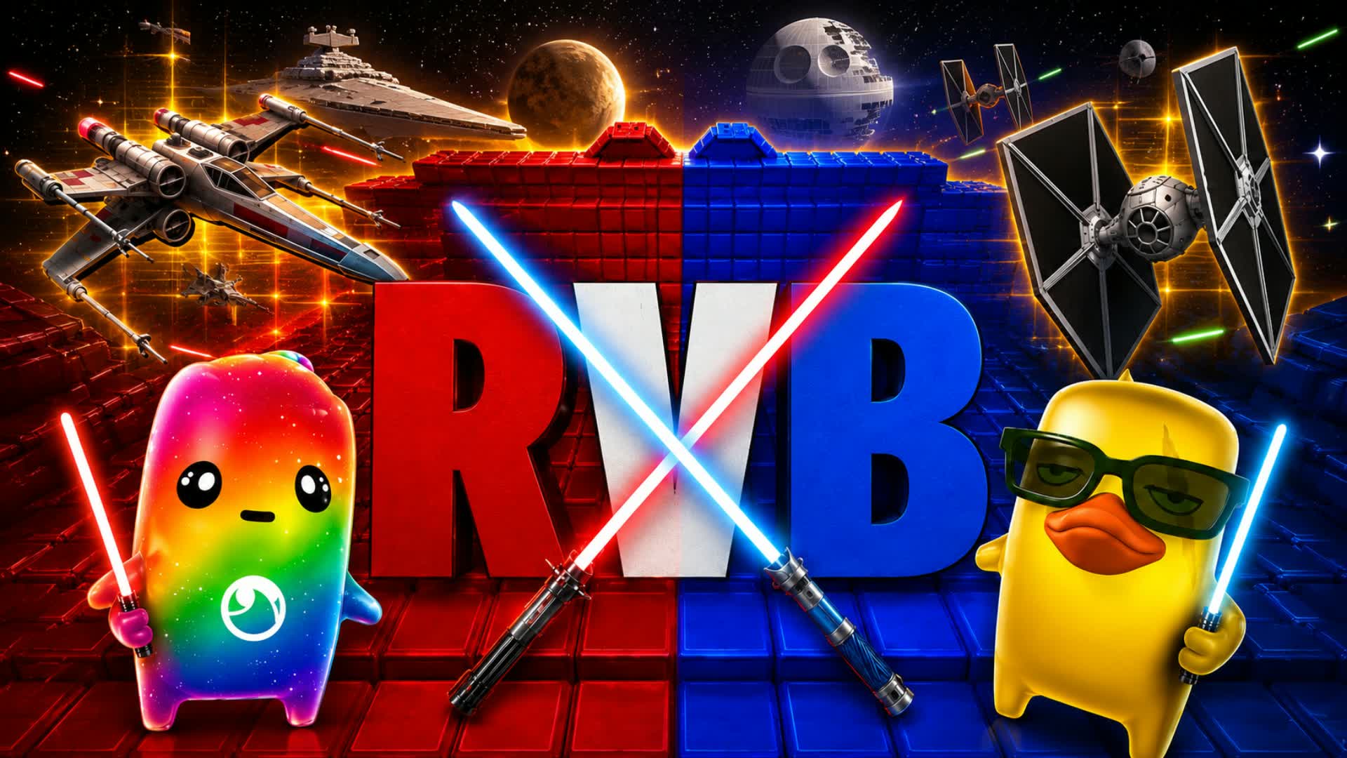 Red vs Blue🔴🔵 Lightsaber Mayhem⚔️