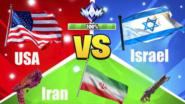 ISRAEL vs IRAN vs USA -ZONE WARS 3 TEAMS