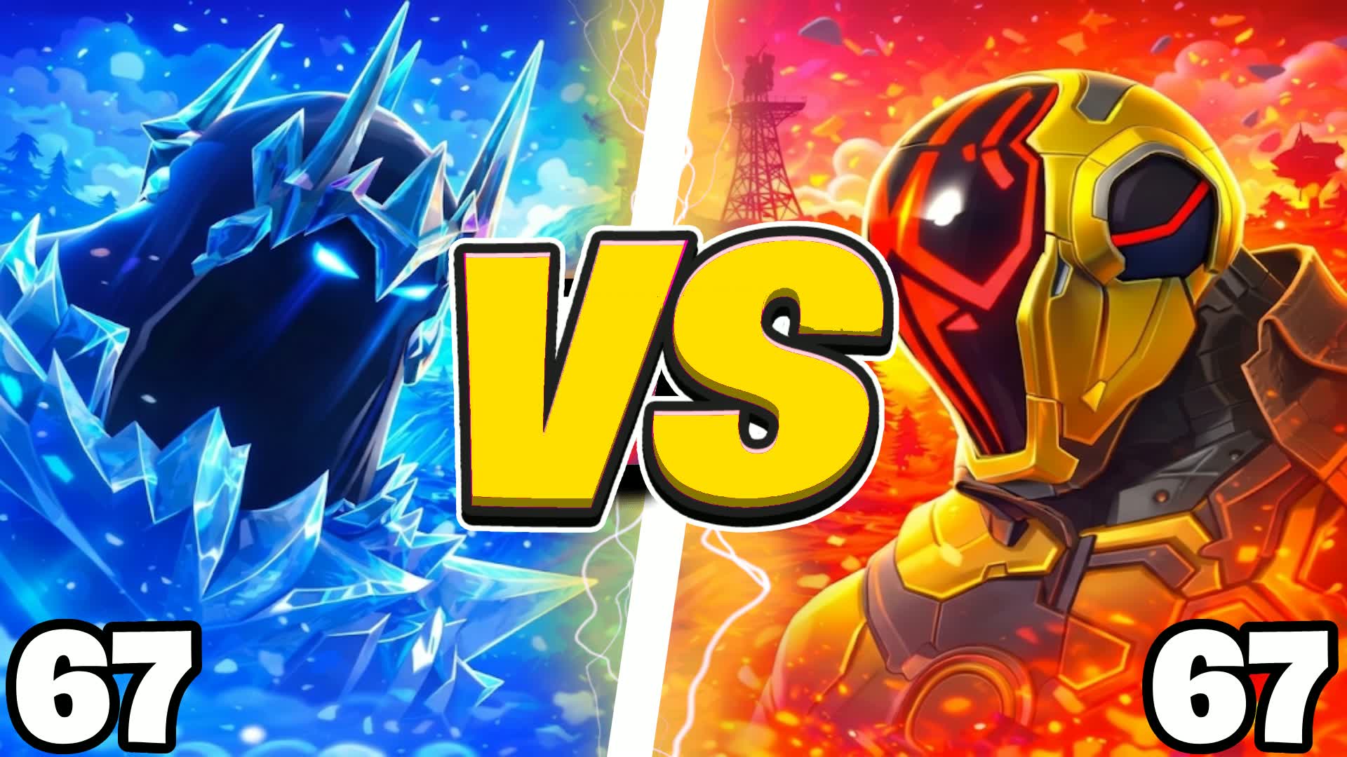 クレイジー 67 ファイア VS アイス⭐️レッド VS ブルー🔴🔵AUR