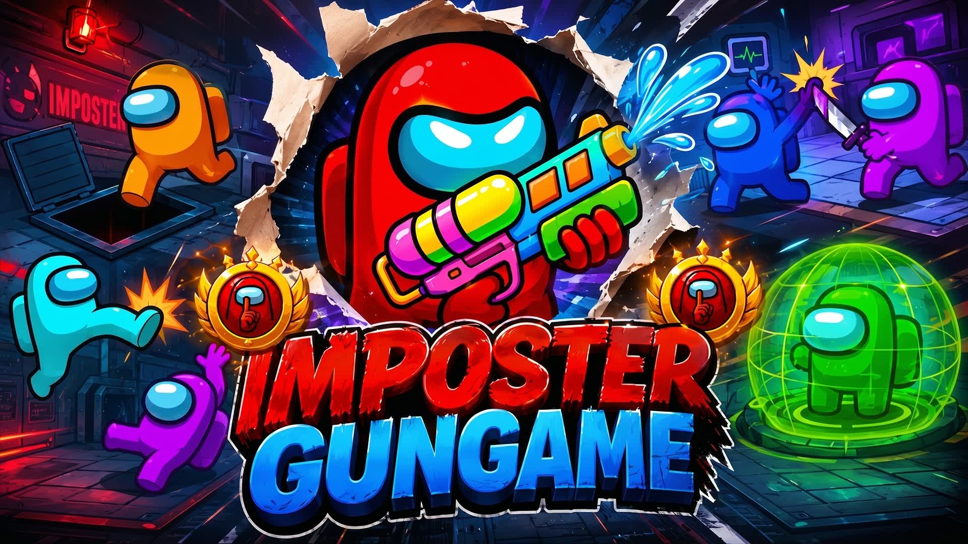 WHO is the IMPOSTER Among US? | GUNGAME