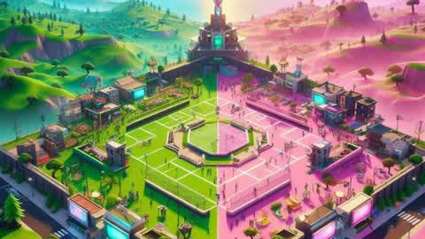 Ultimate Pink VS Green FFA Map