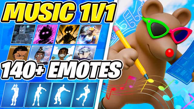 🏆Music 1v1🎵 [100+ Emotes + Songs]