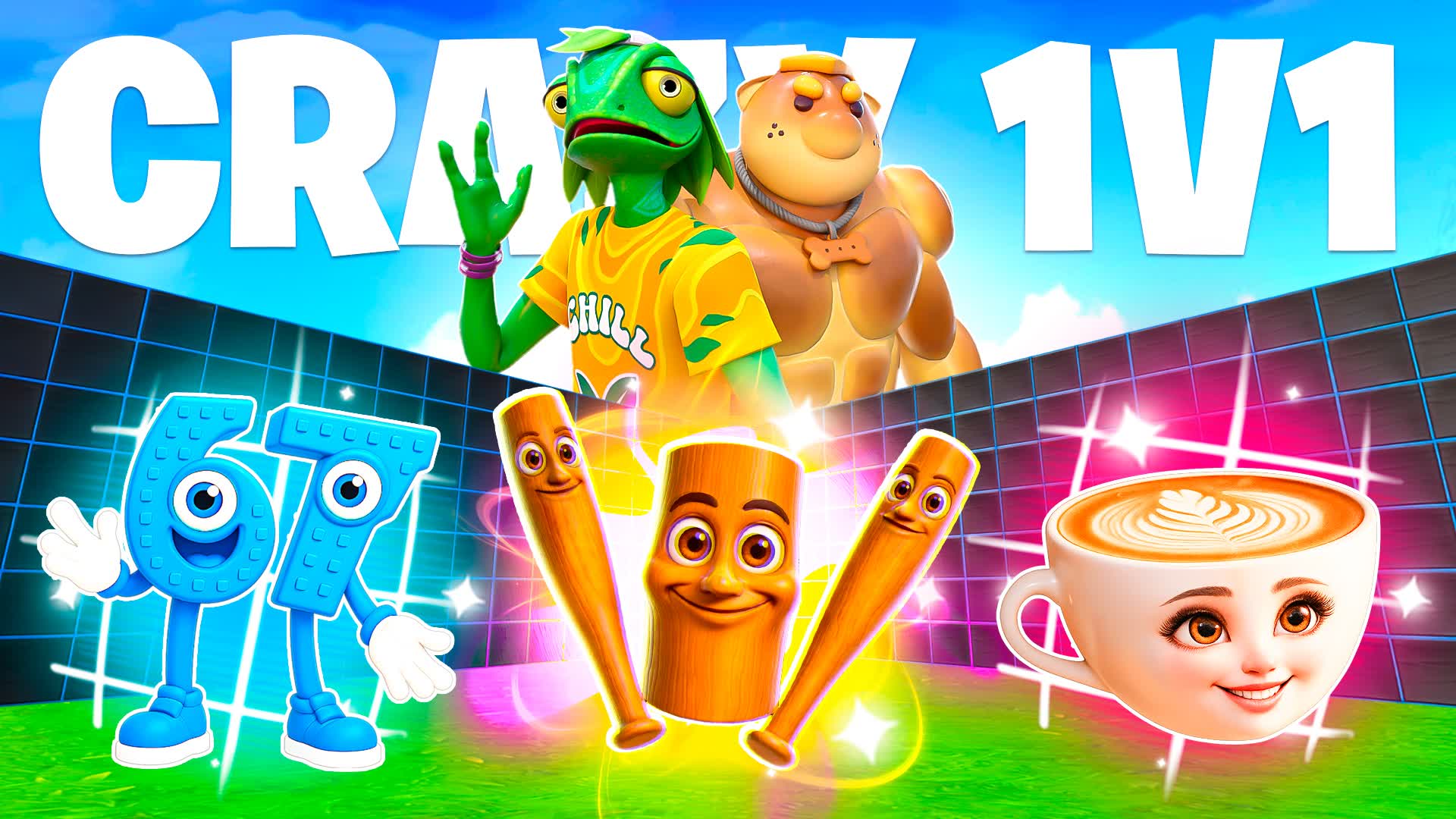 CRAZY 1V1 FFA - ALL GUNS & RIDES