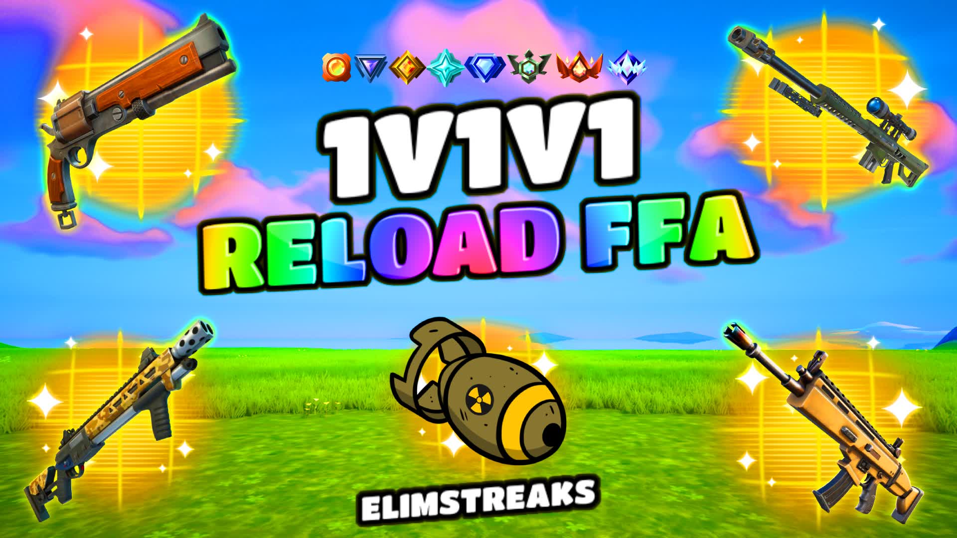 1V1V1 RELOAD RANKED REALISTICS FFA⭐