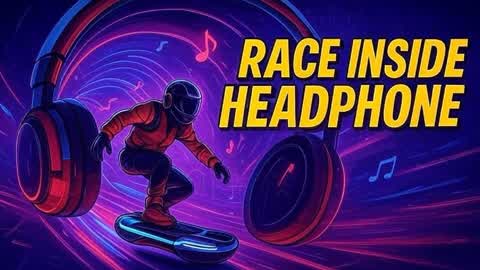 Enter the headphone and race the rhythm!