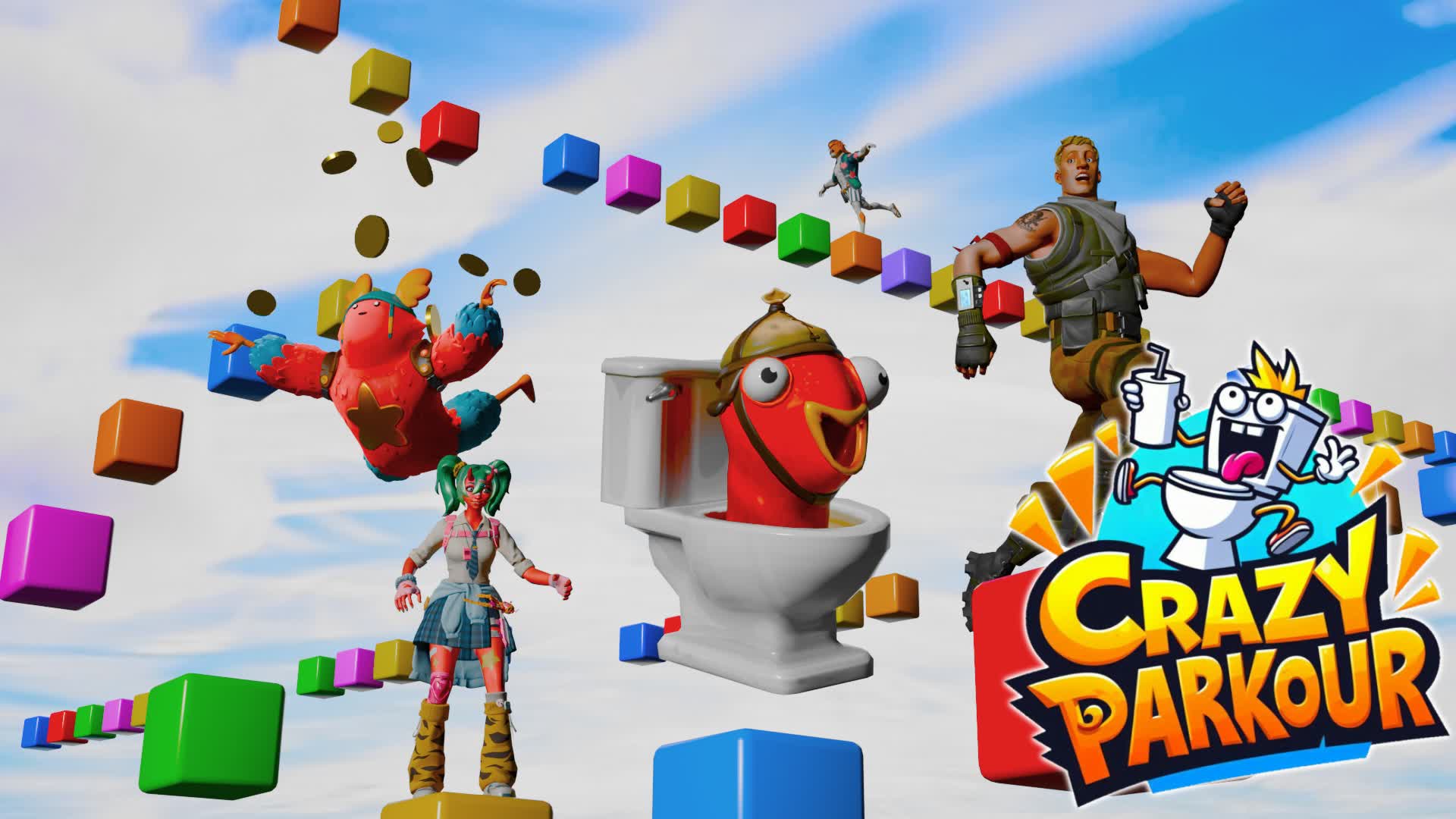Crazy toilet parkour