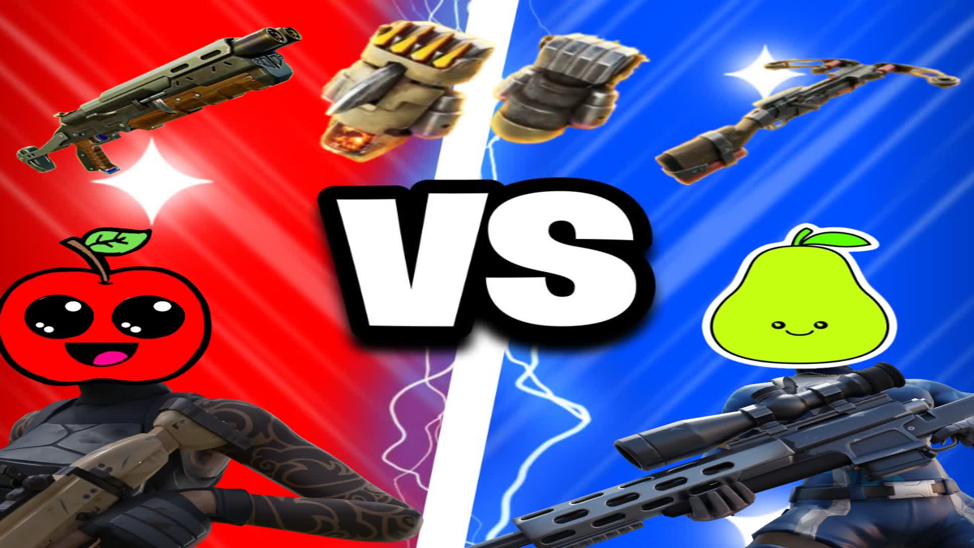Apple🍎 vs Pear🍐 RED VS BLUE 🔴🔵