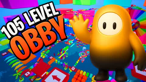 🌈FALL GUYS 105+ LEVEL OBBY PARKOUR🌈