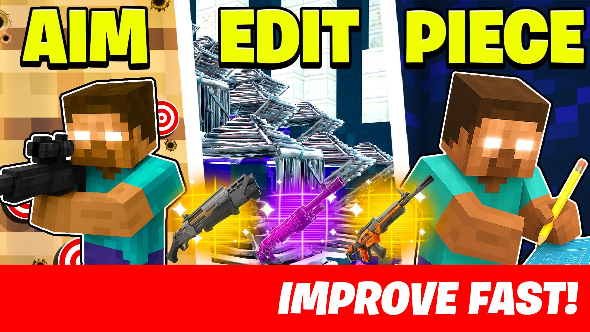 HEROBRINE Aim Edit Piece & 1v1 PRACTICE