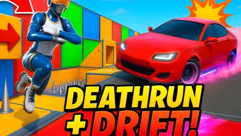 FORTNITE DEATHRUN + CAR DRIFT AREA 🤯🚗