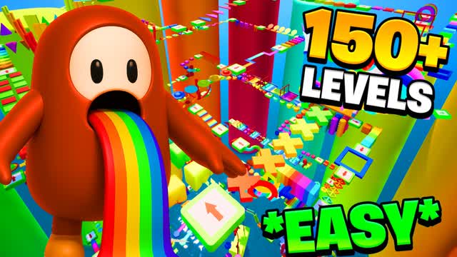 🌈FALL GUYS 105+ LEVEL OBBY PARKOUR🌈