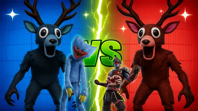 🦌 THE DEER MEGA RED VS BLUE 🔵🔴