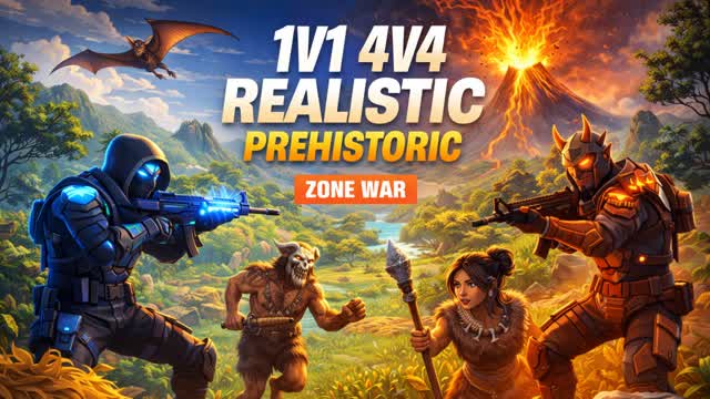 1V1-4V4 Realistic Prehistoric