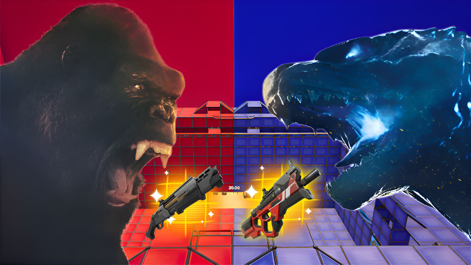 GODZILLA VS KING KONG🔴🔵