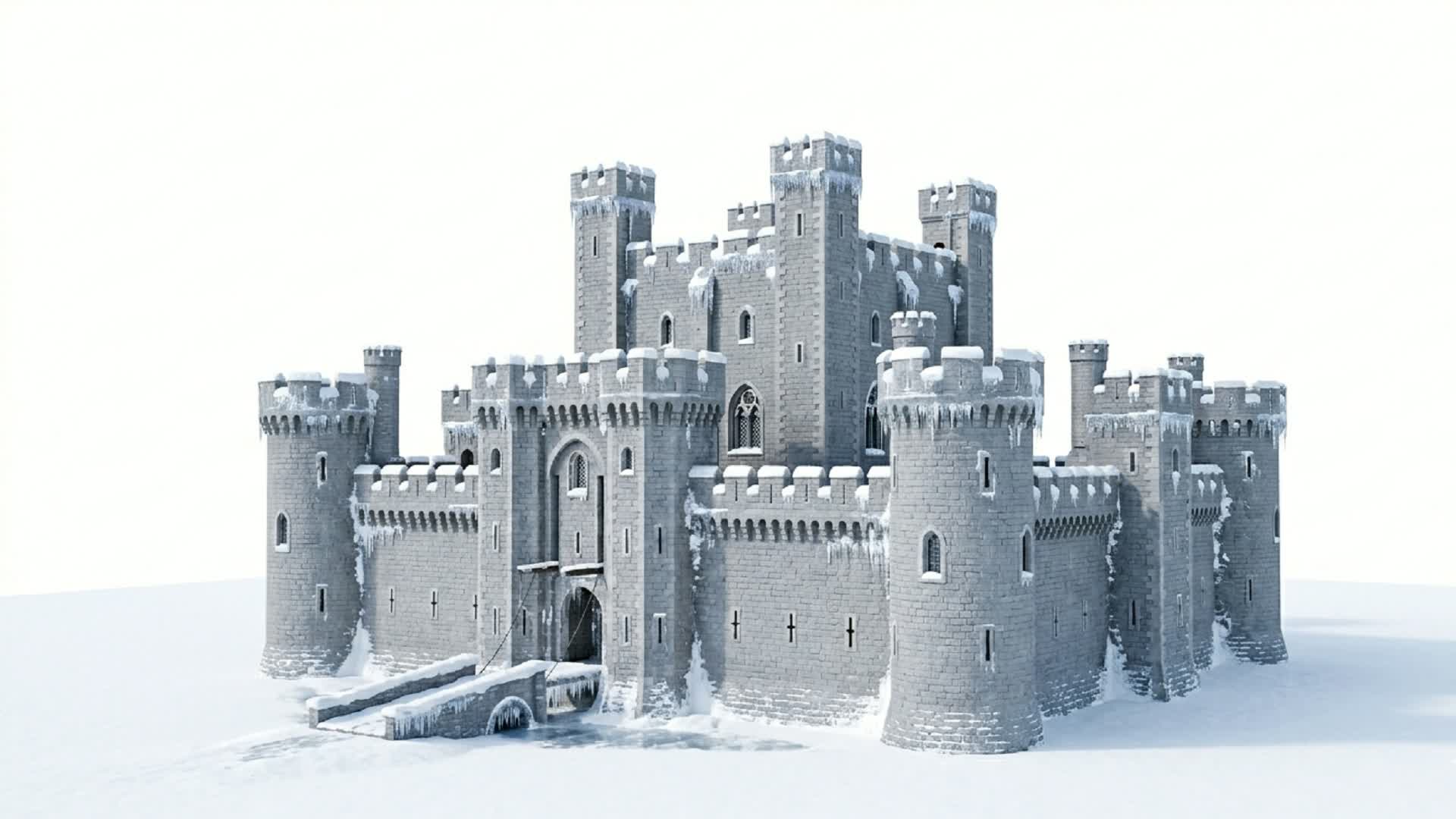 Um castelo de gelo no meio do nada