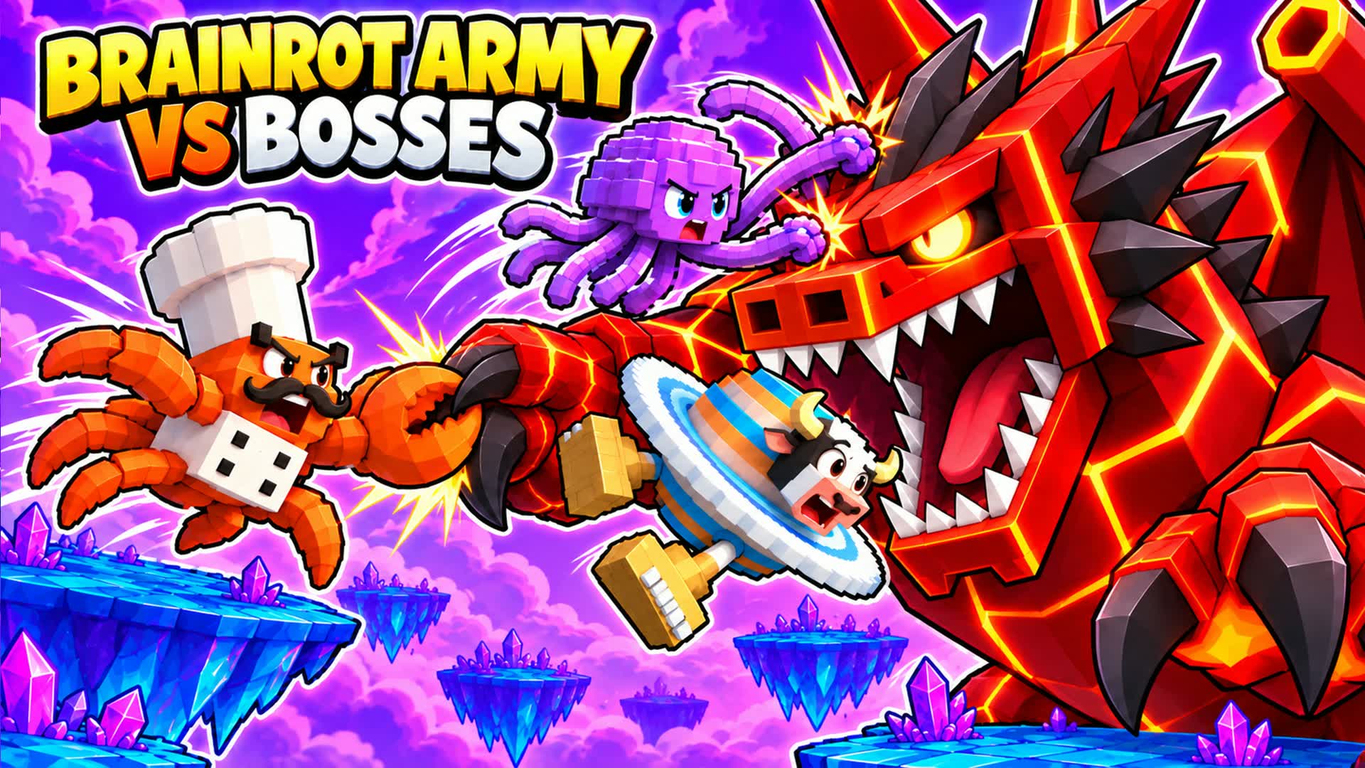 Brainrot Army vs Bosses