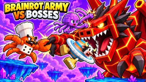 Brainrot Army vs Bosses