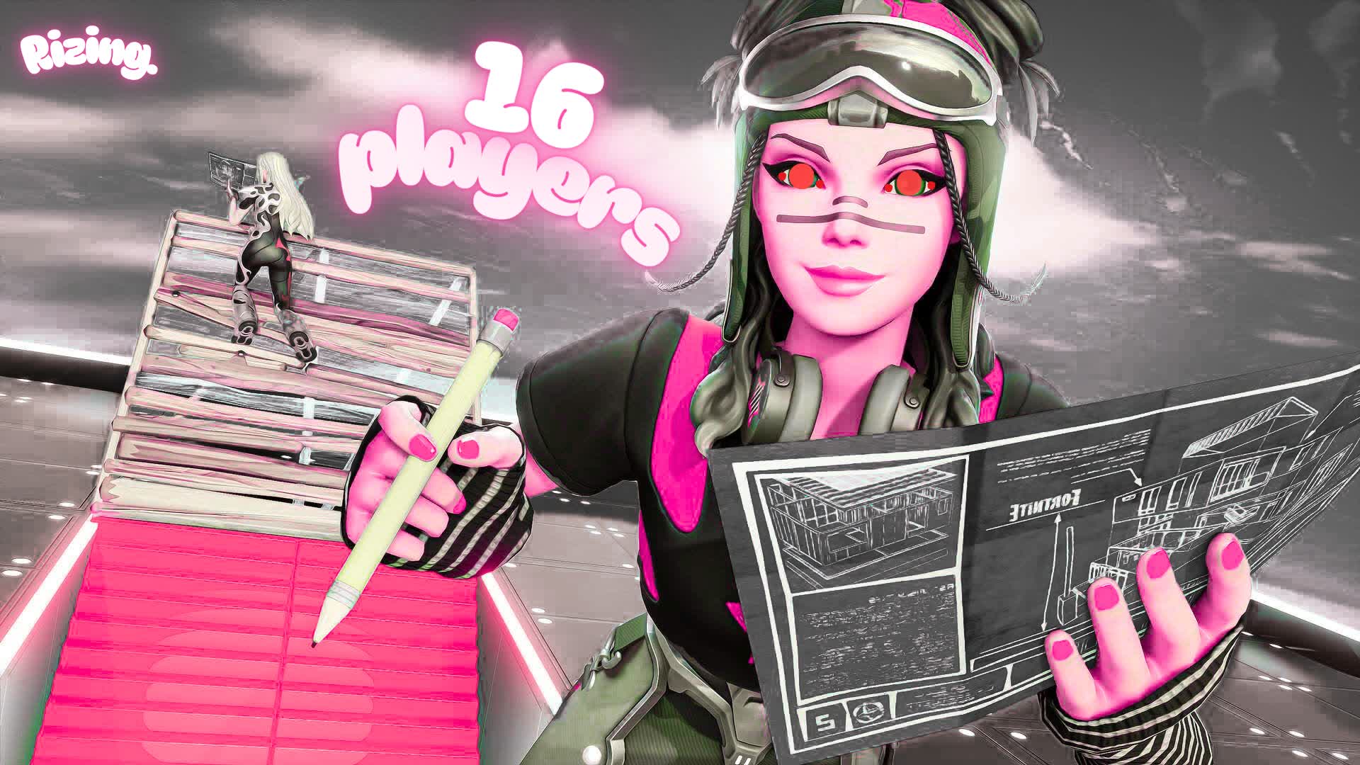 pink 1vs1 map (16 players)