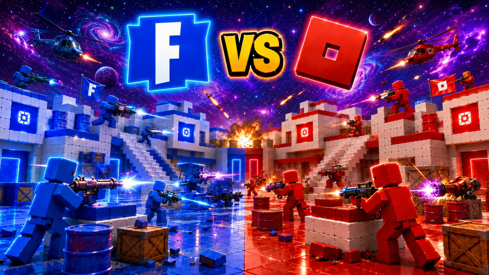 RIVALS MATCH RED VS BLUE 🔴🔵 MEGA NUKE
