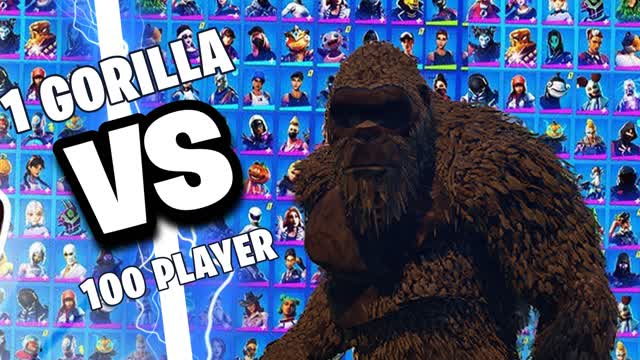 1 GORILA vs 100 JOGADORES!