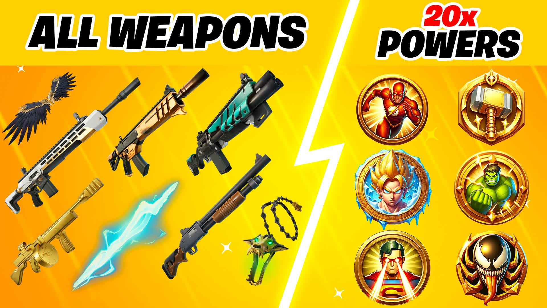ALL MYTHICS POWER - FREE FOR ALL 1316-5692-6572 by waydeal - Fortnite ...
