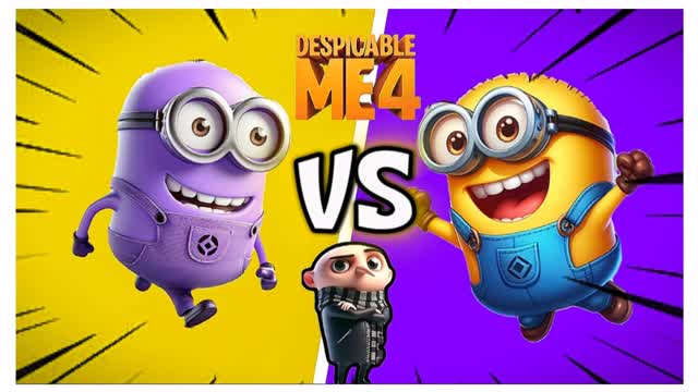 Purple Vs Yellow Minion