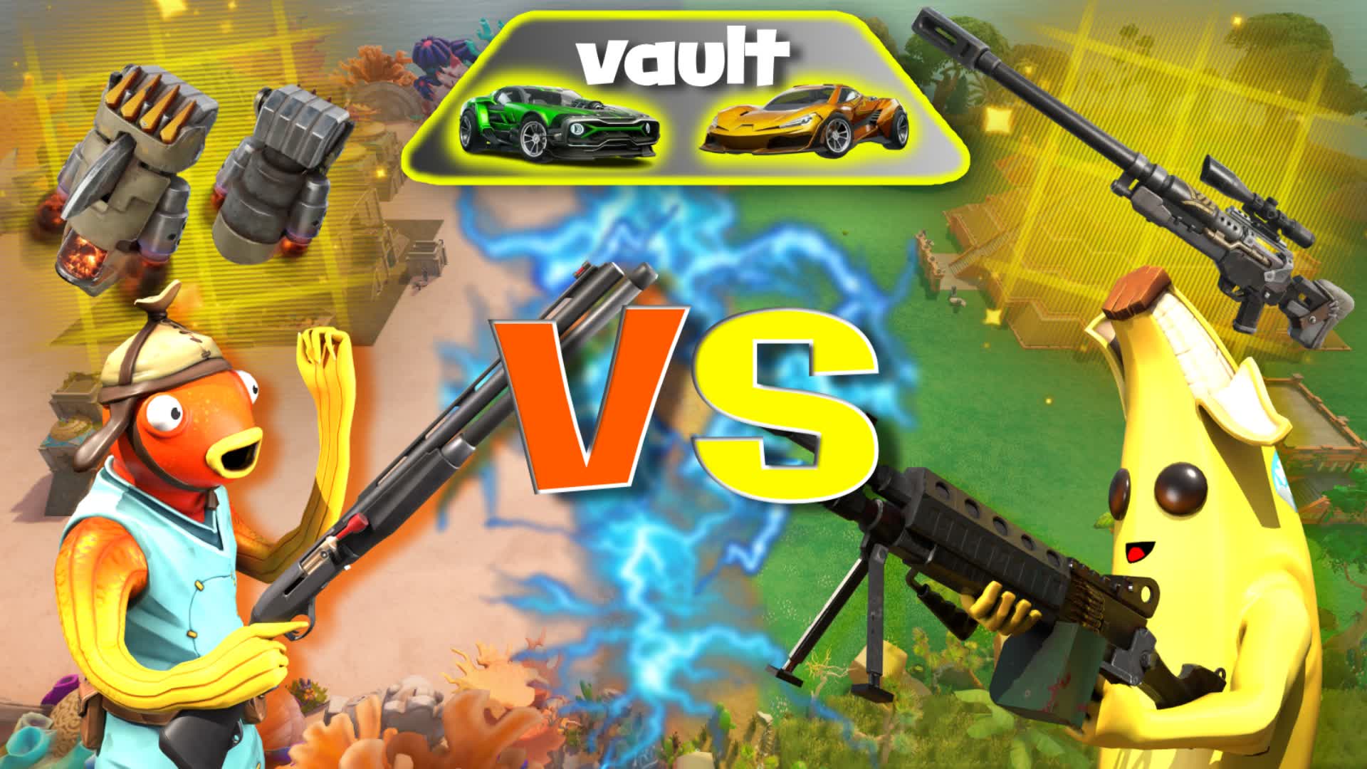 Fishstick vs Peely 254717916605 Fortnite Zone